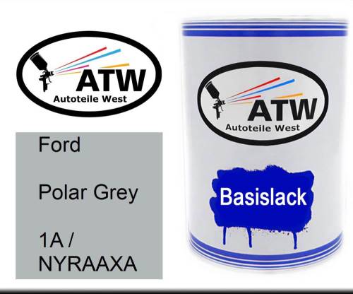 Ford, Polar Grey, 1A / NYRAAXA: 500ml Lackdose, von ATW Autoteile West.